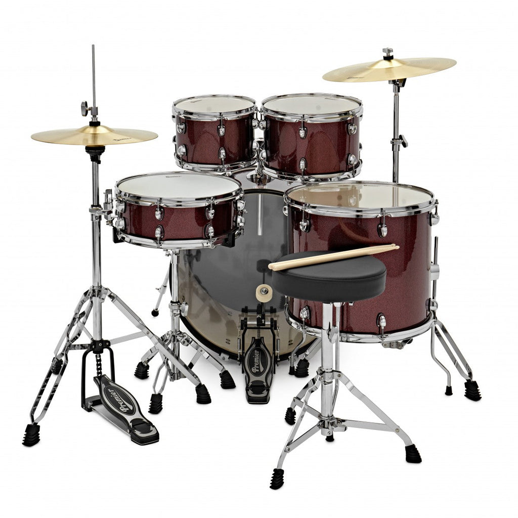 Premier Revolution 22" 5pc Drum Kit, Red Sparkle